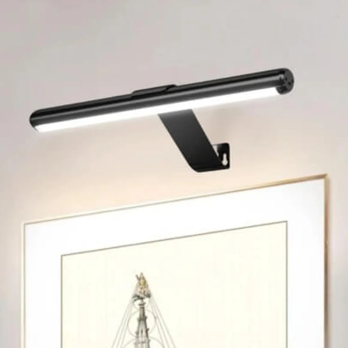 Tavelbelysning USB-Laddbar 32cm Svart