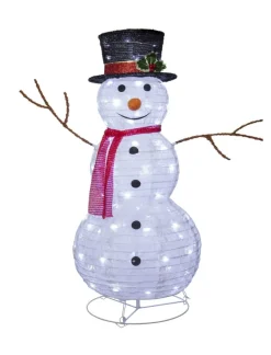 TECIDY Utomhusdekoration Snögubbe 90cm Vit