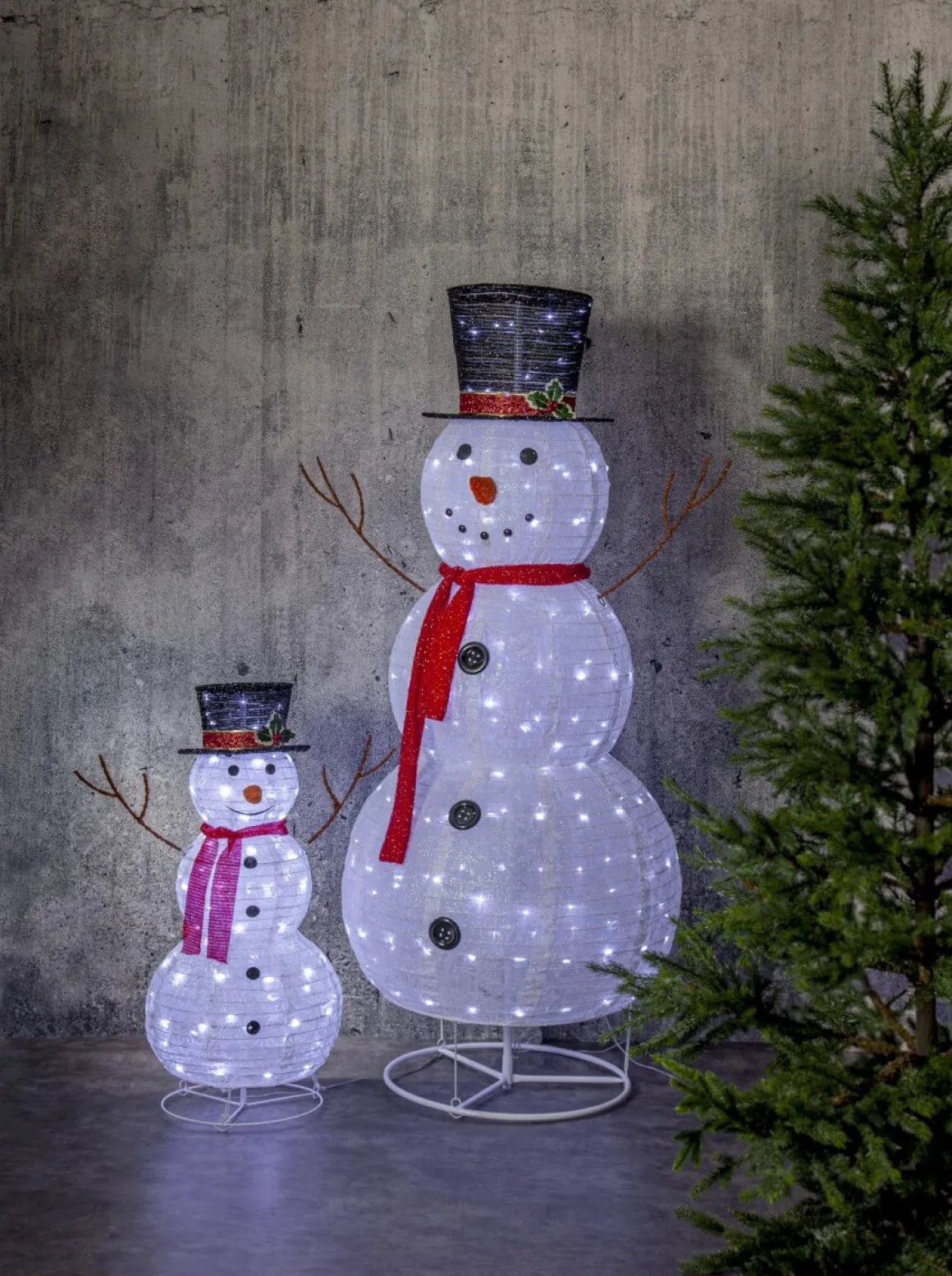 TECIDY Utomhusdekoration Snögubbe 90cm Vit