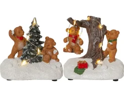 TEDVILLE Björnlek Batteri 10cm Flerfärgad