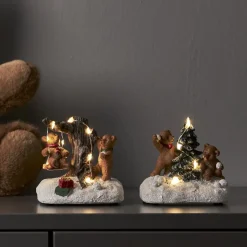 TEDVILLE Björnlek Batteri 10cm Flerfärgad