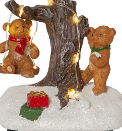 TEDVILLE Björnlek Batteri 10cm Flerfärgad