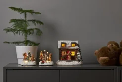 TEDVILLE Björnlek Hus Batteri 18cm Flerfärgad