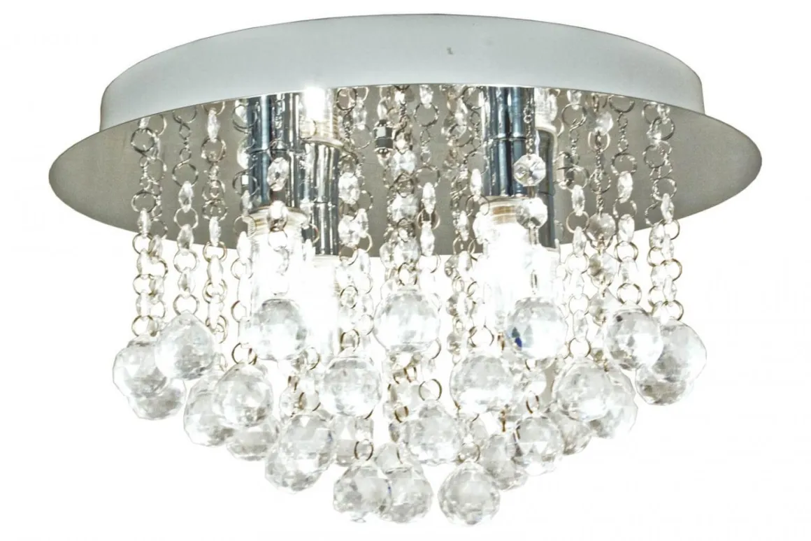 TERESA Plafond Bad 36cm Krom/Klar IP44