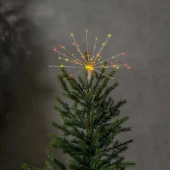 TOPSY Julgransbelysning Toppstjärna Batteri 35cm 100LED Silver