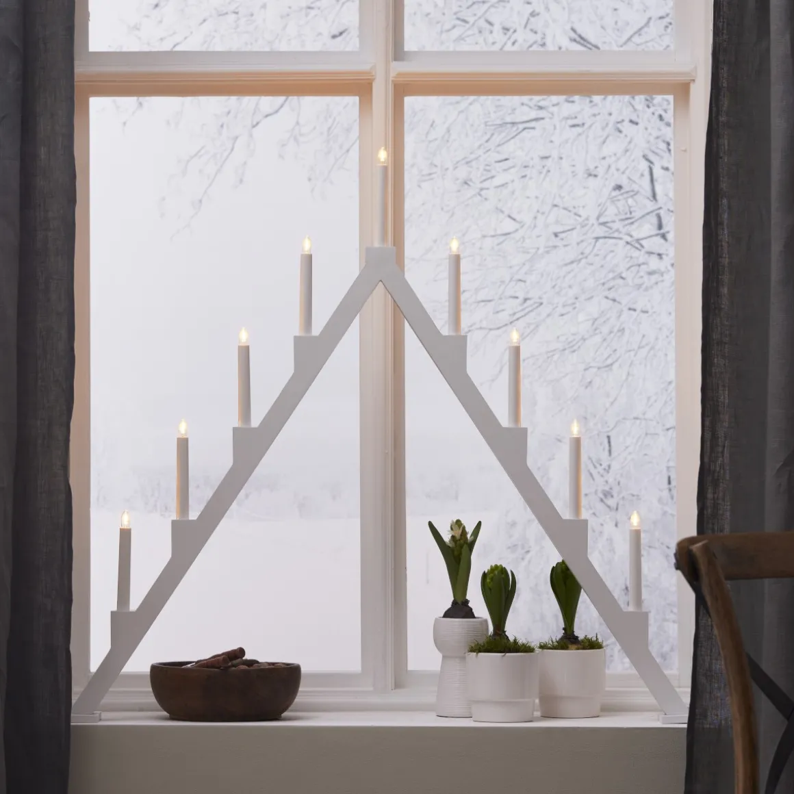 TORPA Ljusstake Vit 85cm