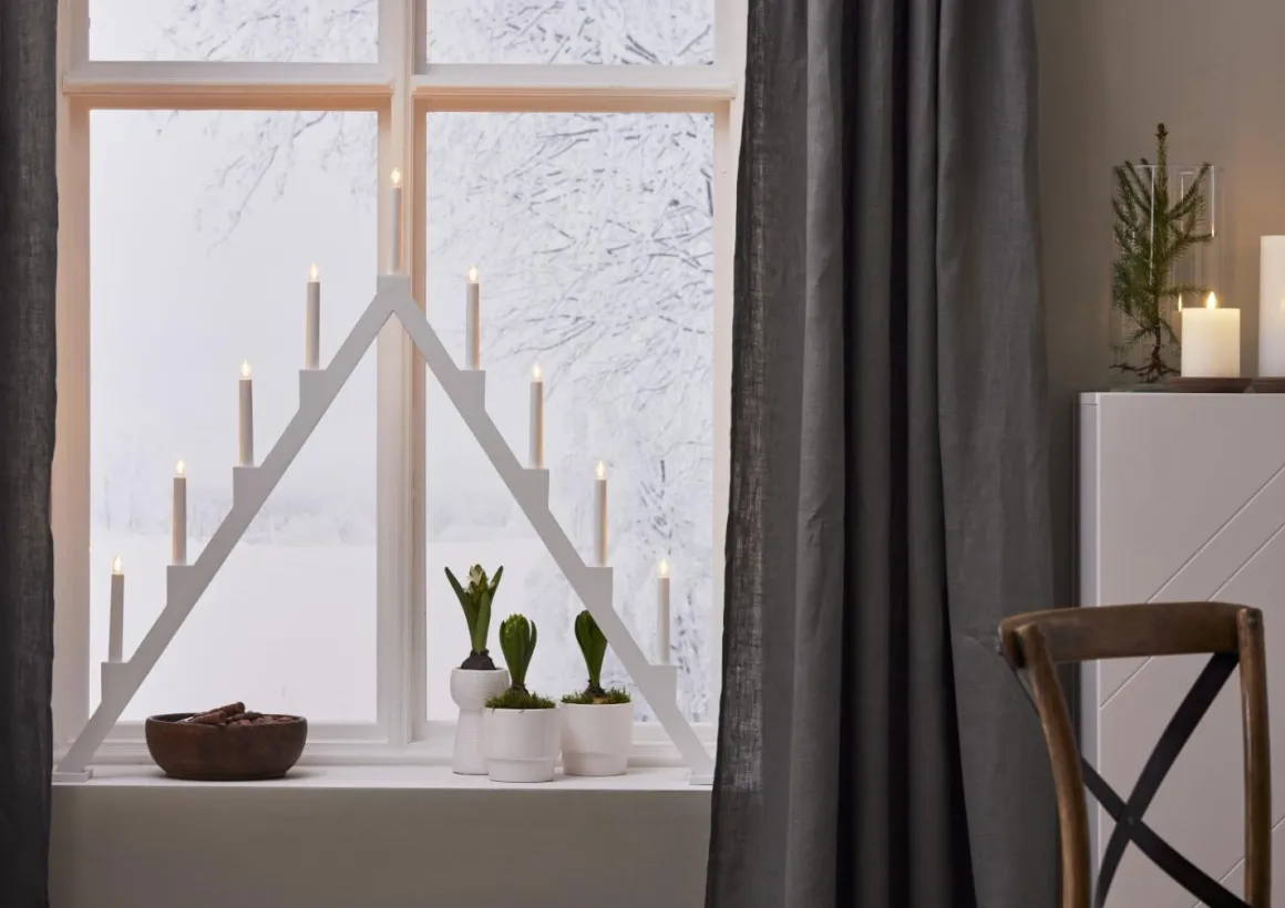 TORPA Ljusstake Vit 85cm