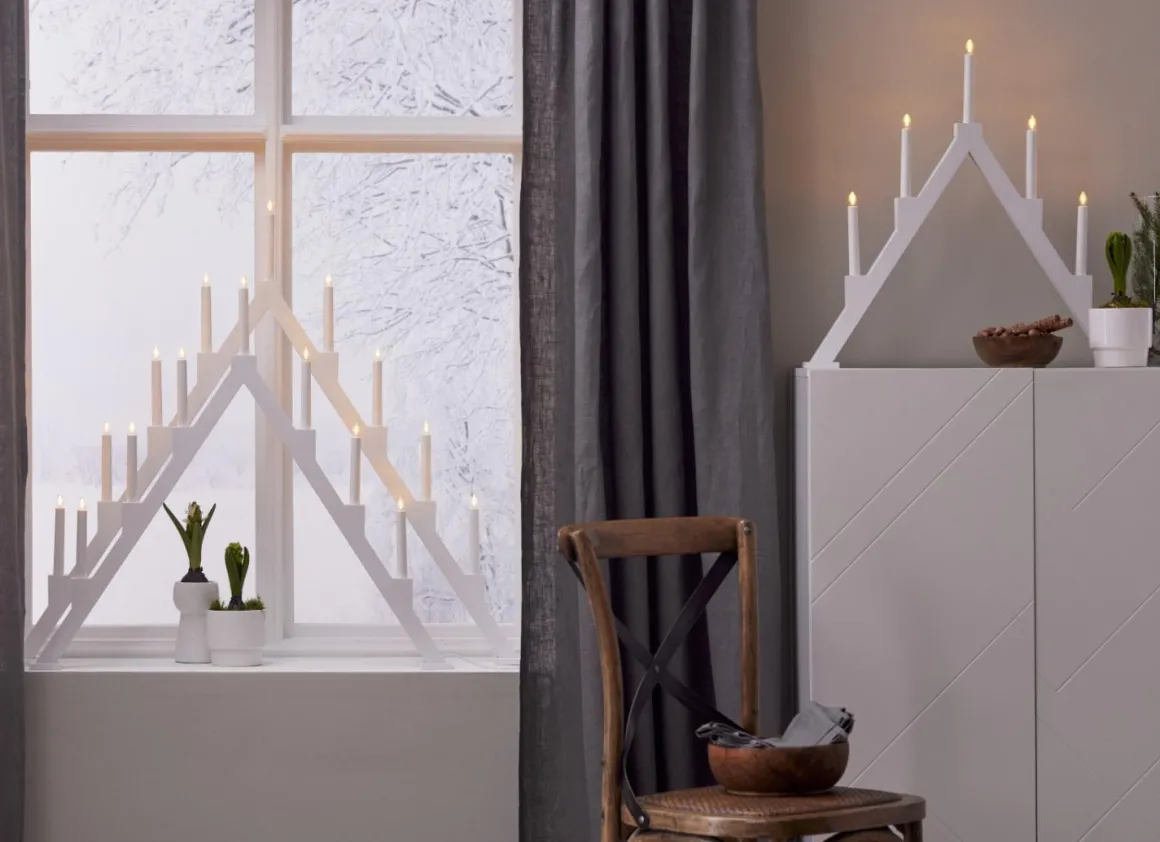 TORPA Ljusstake Vit 85cm