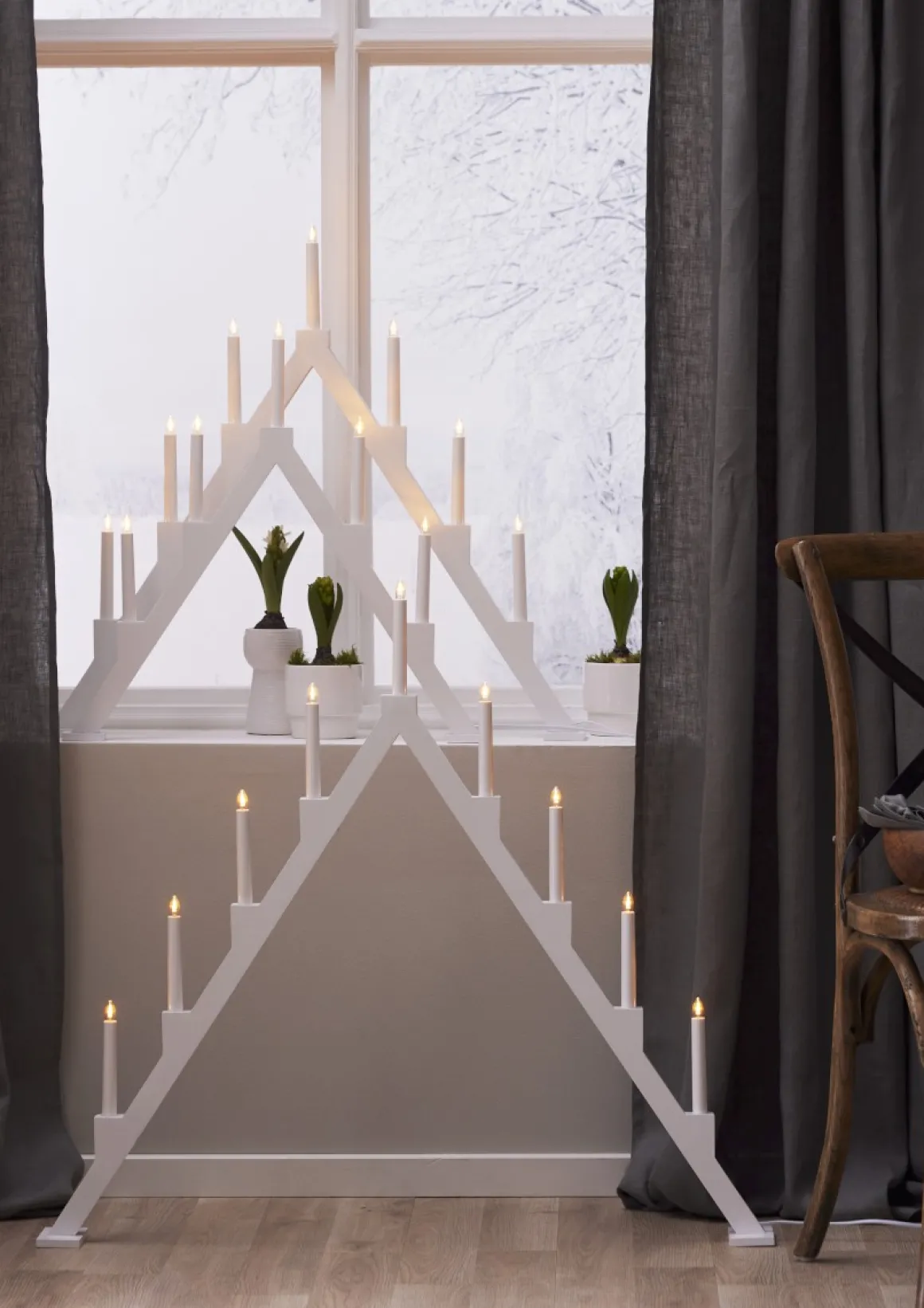 TORPA Ljusstake Vit 71cm