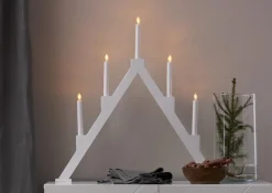 TORPA Träljusstake 57,5cm Vit