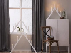 TORPA Träljusstake 57,5cm Vit