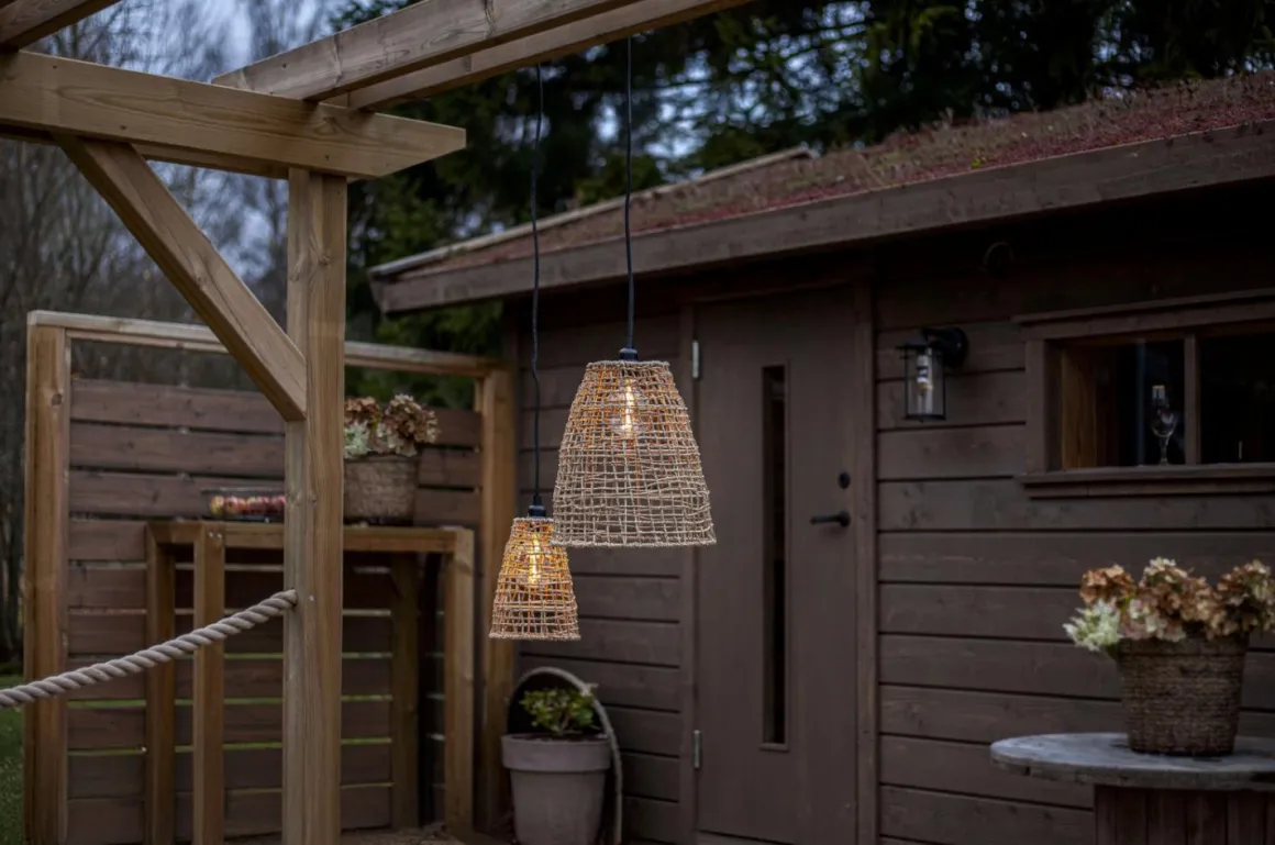 TOVE Lampskärm 23cm Natur IP44