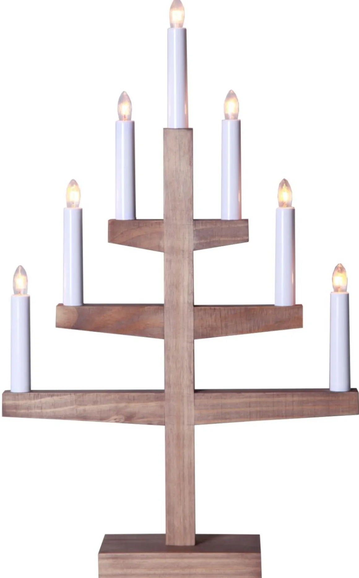 TRAPP Ljusstake 7L 54cm Brun