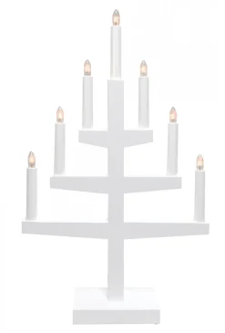 TRAPP Ljusstake 7L 54cm Vit