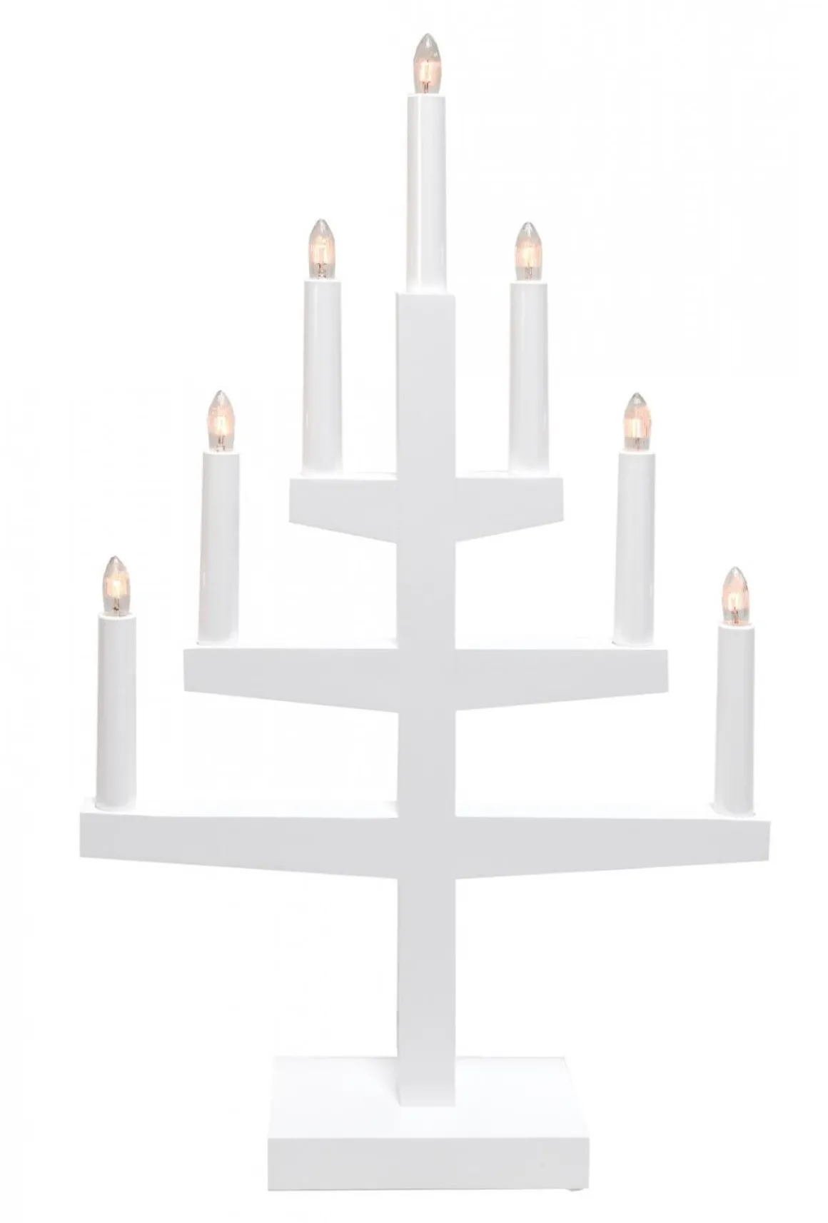 TRAPP Ljusstake 7L 54cm Vit