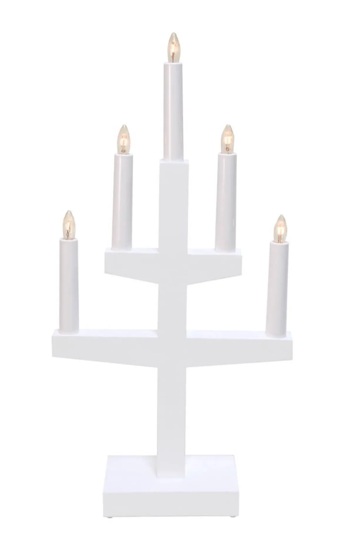 TRAPP Ljusstake 5L 46cm Vit