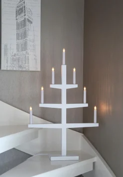 Tripp Ljusstake 7L 77cm Vit