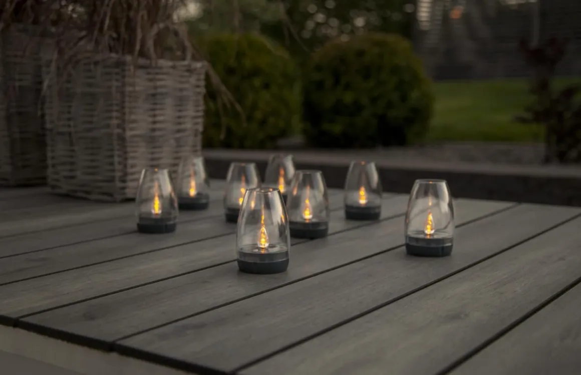 TROPEA Solcellsdekoration 9cm Grafit