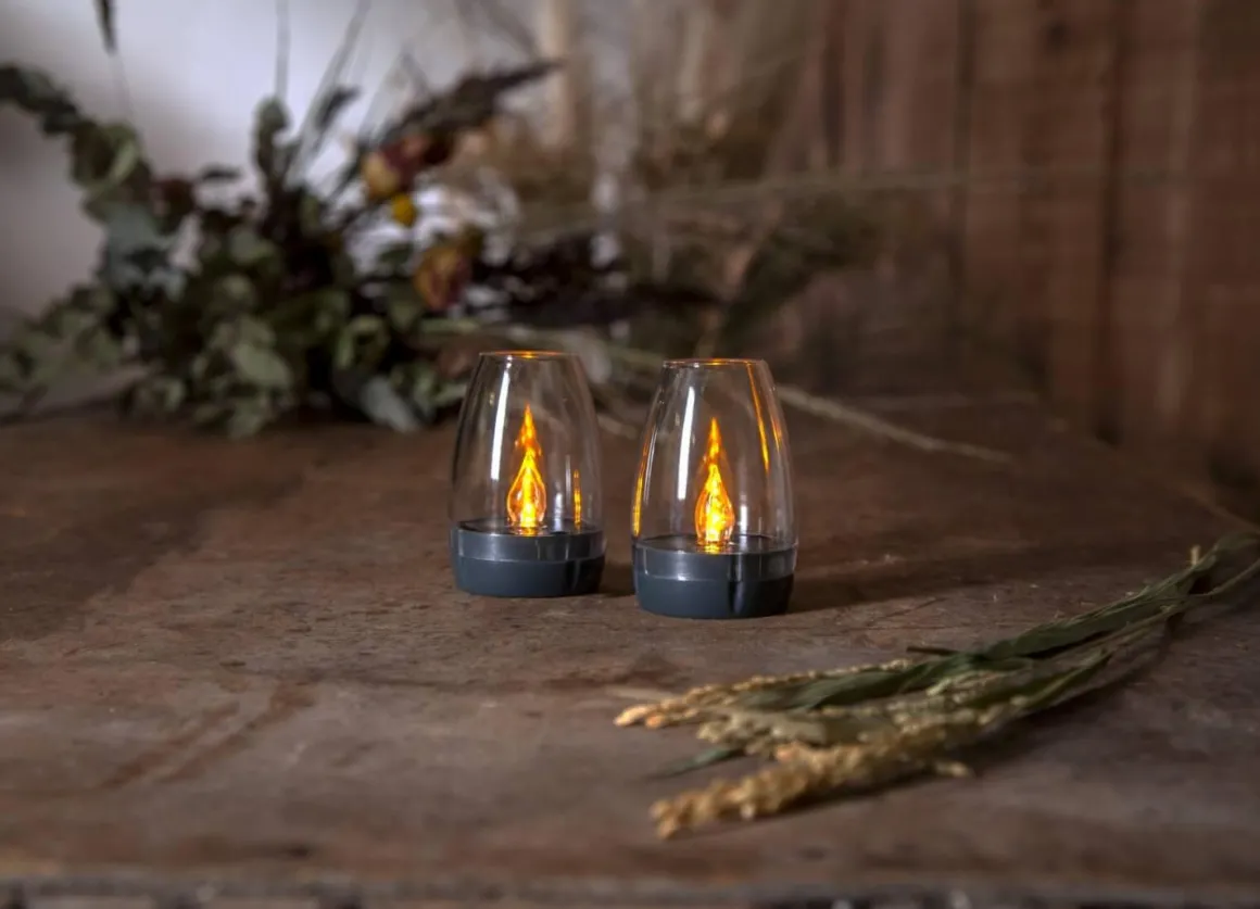 TROPEA Solcellsdekoration 9cm Grafit