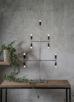 TWICE Ljusstake 9L 91cm Krom