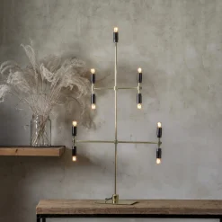 TWICE Ljusstake 9L 91cm Mässing