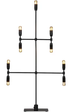 TWICE Ljusstake 9L 91cm Svart