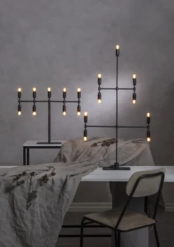 TWICE Ljusstake 9L 91cm Svart