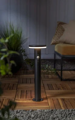 VALLETTA Solcells-pollare Sensor 50cm Svart