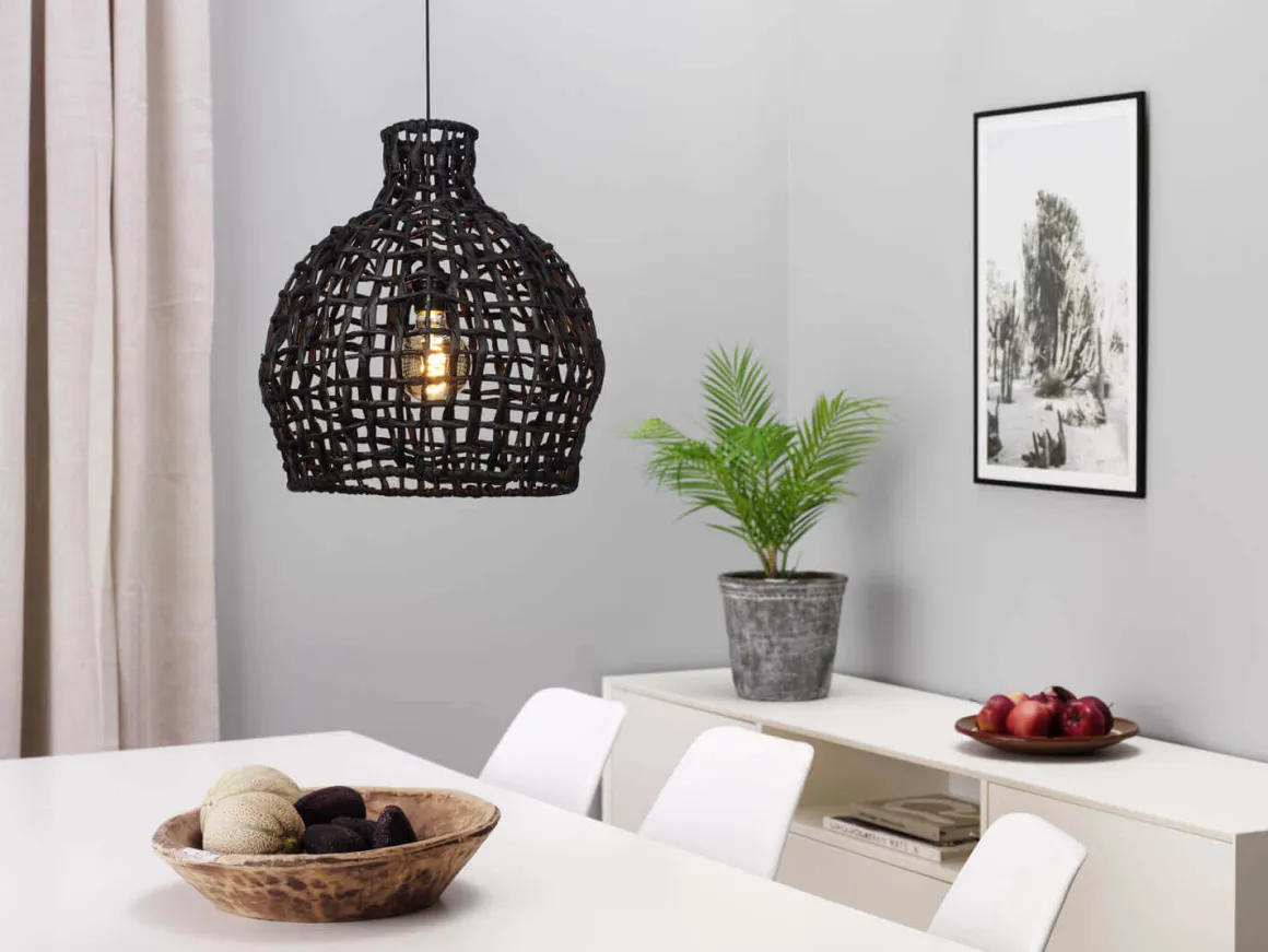 VATTENHYACINT Taklampskärm 43cm Svart