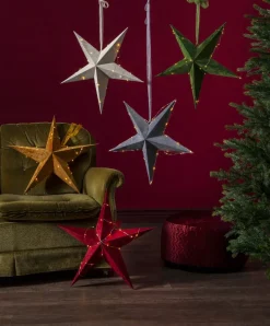 VELVET Pappersstjärna 60cm 40LED Röd