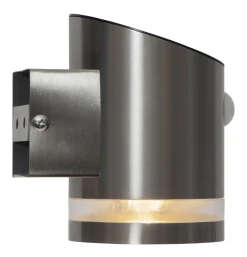 VENICINI Vägglykta Solcell Sensor 12,5cm Silver
