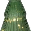 VERDE Glasdekoration Batteri 19,5cm Grön