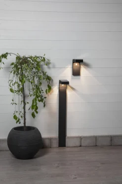 VICI Vägglykta Solcell Sensor 20cm Svart