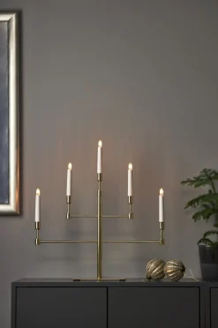 VIDE Ljusstake 5L 53cm Mässing