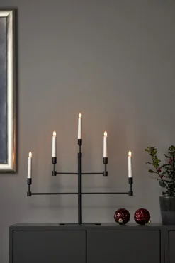 VIDE Ljusstake 5L 53cm Svart