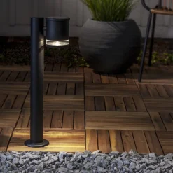 VIENNA Solcells-pollare 50cm Svart IP44