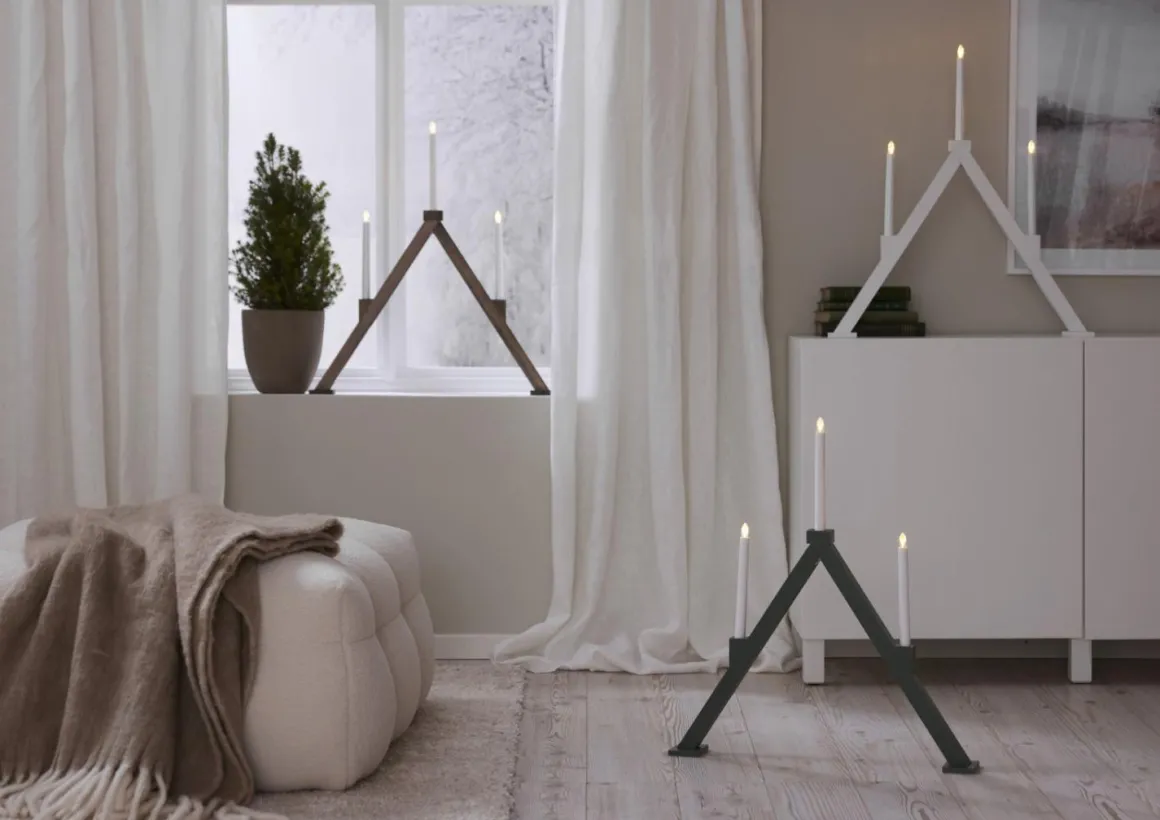 VIKA Ljusstake Batteri 64cm LED Grön