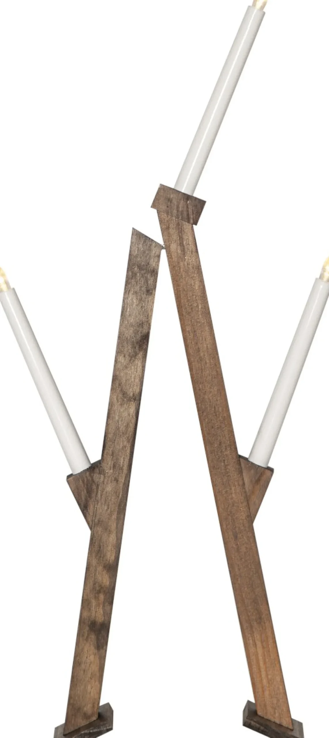 VIKA Ljusstake Batteri 64cm LED Brun