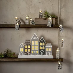 VILLA Ljusslinga Batteri 13,5mm 10LED Varmvit/Brun