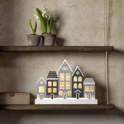 VILLA Ljusstake Batteri 6L 32cm Flerfärgad