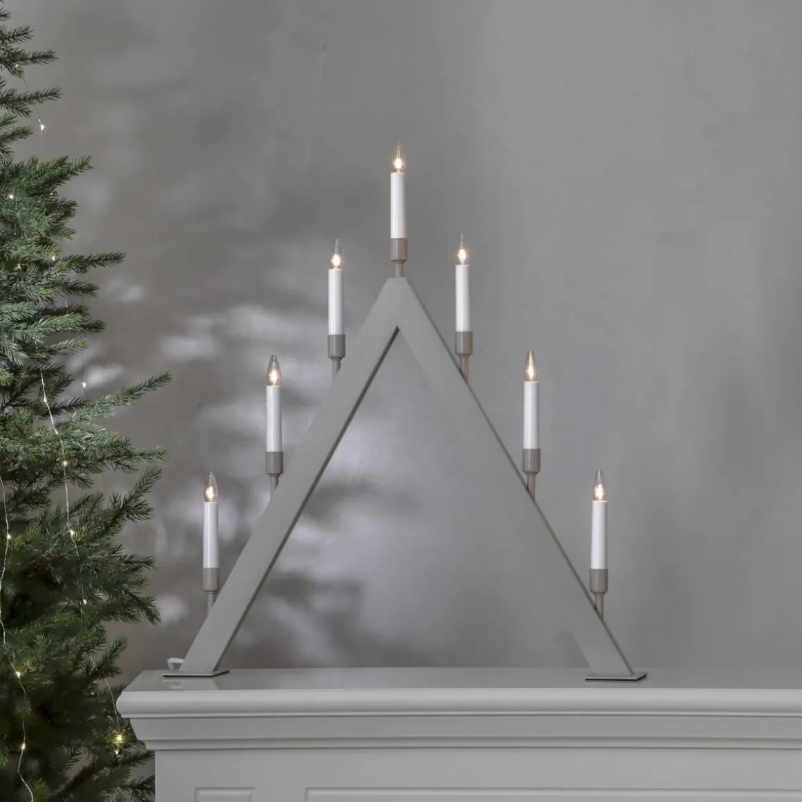 VIND Ljusstake 7L 63cm Beige