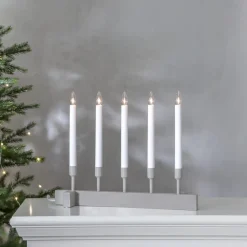 VIND Ljusstake 5L 40cm Beige