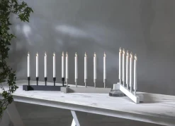 VIND Ljusstake 5L 40cm Beige