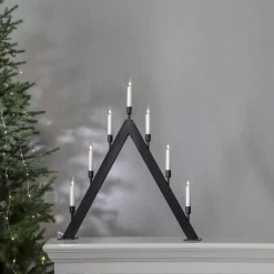 VIND Ljusstake 7L 63cm Svart