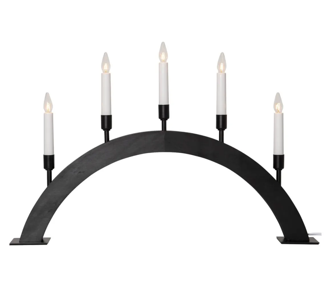 VIND Ljusstake 5L 57cm Svart