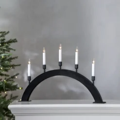 VIND Ljusstake 5L 57cm Svart