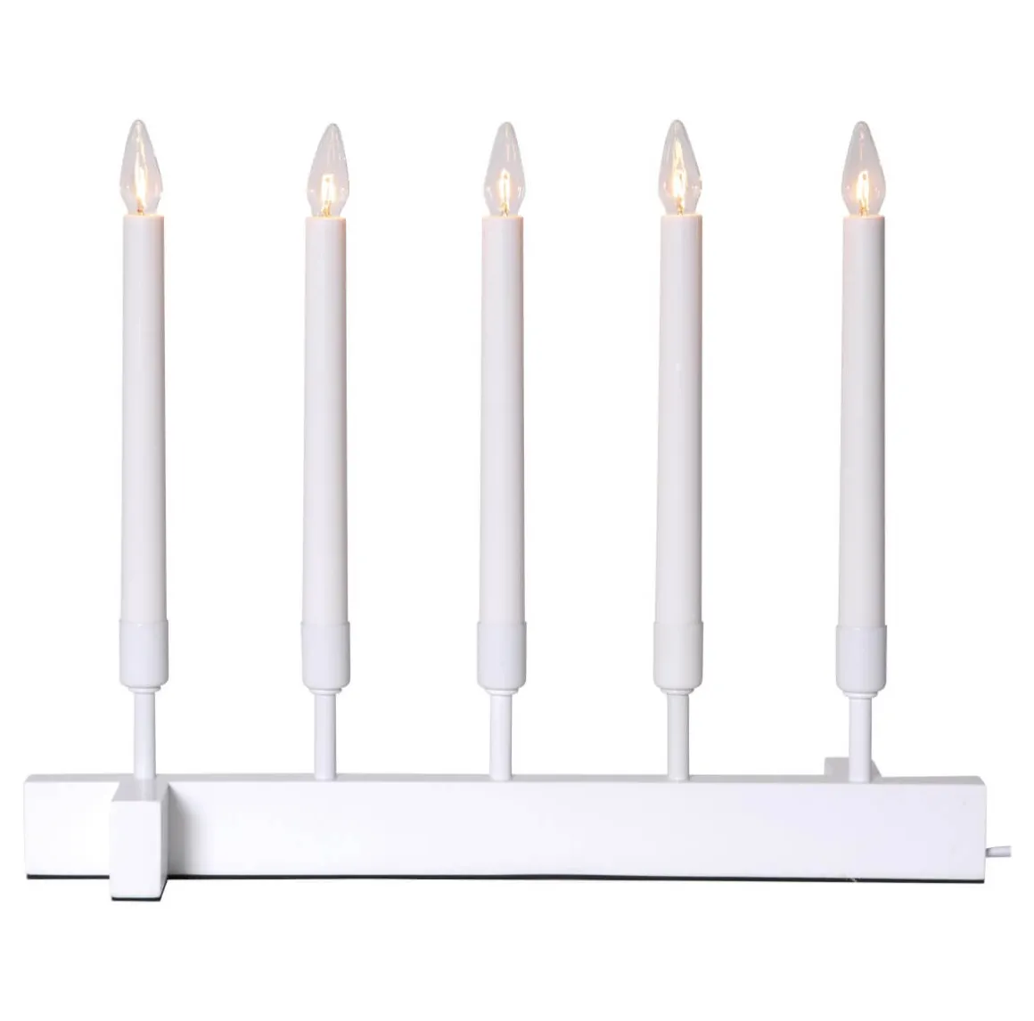 VIND Ljusstake 5L 40cm Vit