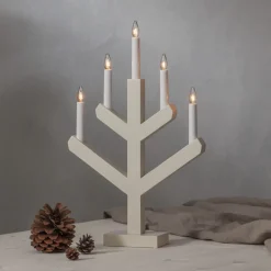 VINGA Ljusstake 5L 50cm Beige