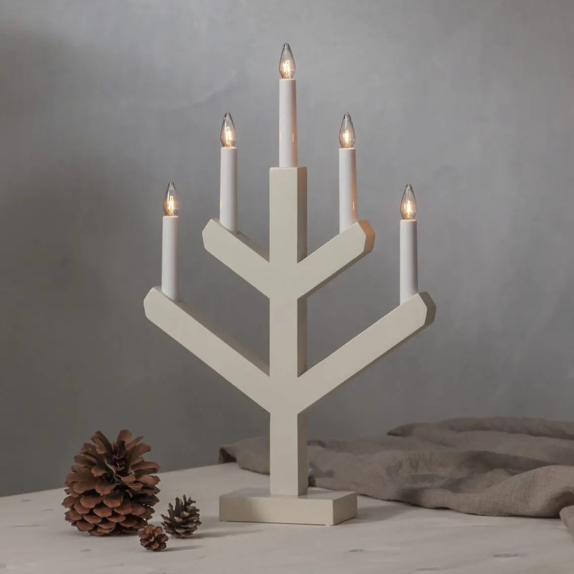 VINGA Ljusstake 5L 50cm Beige