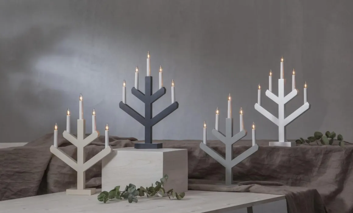 VINGA Ljusstake 5L 50cm Beige